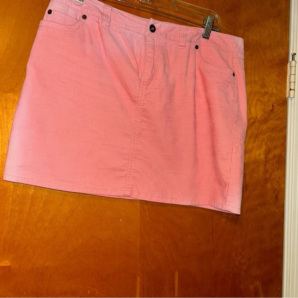 Women Vineyard vines pink ombre corduroy skirt size 12 with pockets ladies - Picture 2 of 5